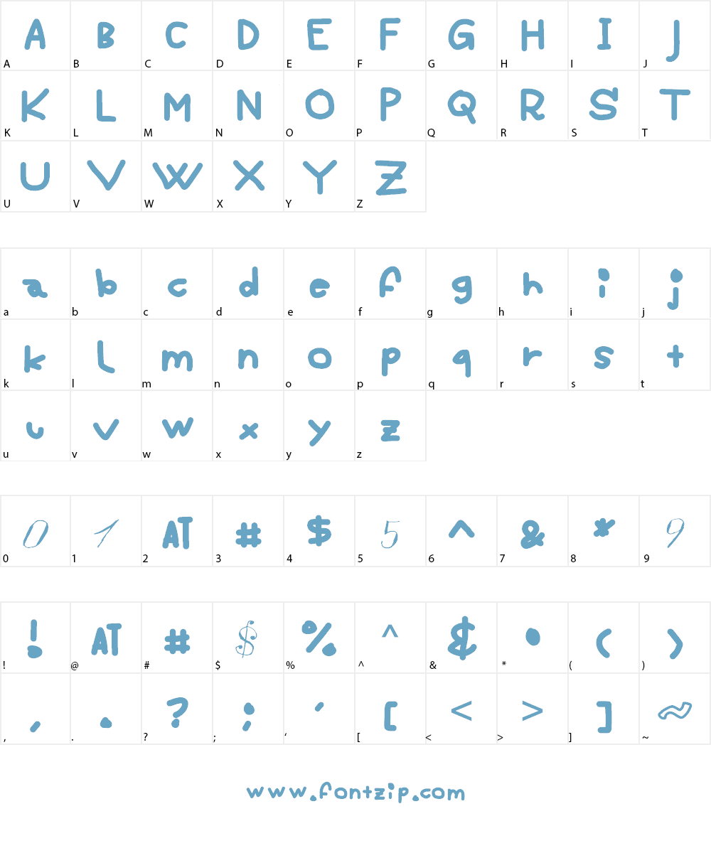 Big Fat Pencil Font Character